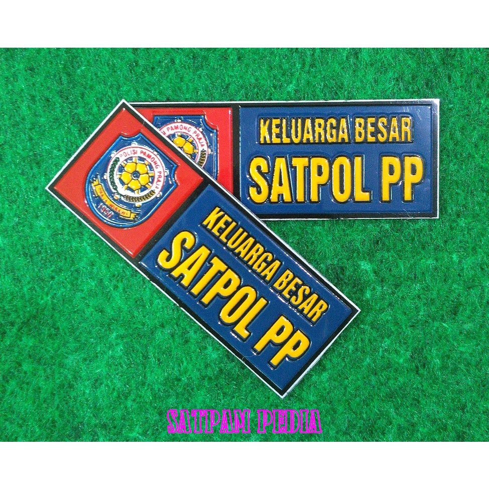 Satpol PP embossed Plate Sticker - Satpol PP embossed Sticker