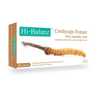 [จัดส่งเร็วใน 24 ชม.] Hi-Balanz สารสกัดจากถั่งเฉ้าผสมวิตามินซี 1 กล่อง 30 แคปซูล Exp. 29/09/2024