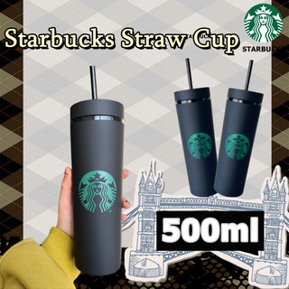 500ML จำกัดแก้วกาแฟพลาสติก Starbucks ฟางถ้วย Doubler ชั้นถ้วยน้ำดื่ม