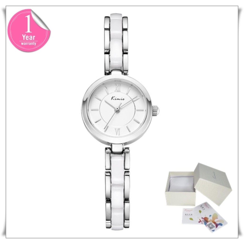 Kimio นาฬิกาข้อมือผู้หญิง สีขาว/เงิน สาย Alloy รุ่น KW6219