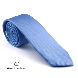 Giorgio Del Sarto Necktie 6 cm Blue with Fabric Texture เนคไทสีฟ้าลายพื้นมีเท็กเจอร์