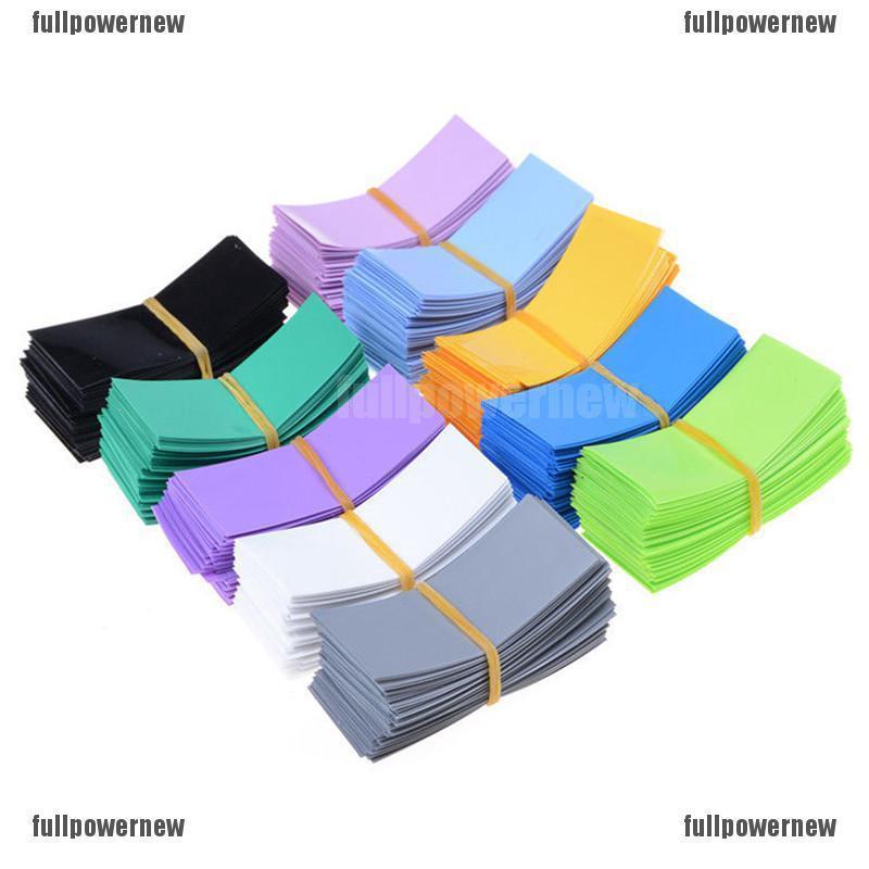 100Pcs 18650 Battery Wrap PVC Heat Shrink Tubing Precut Battery Film Tape Cover FullPowerNew.th