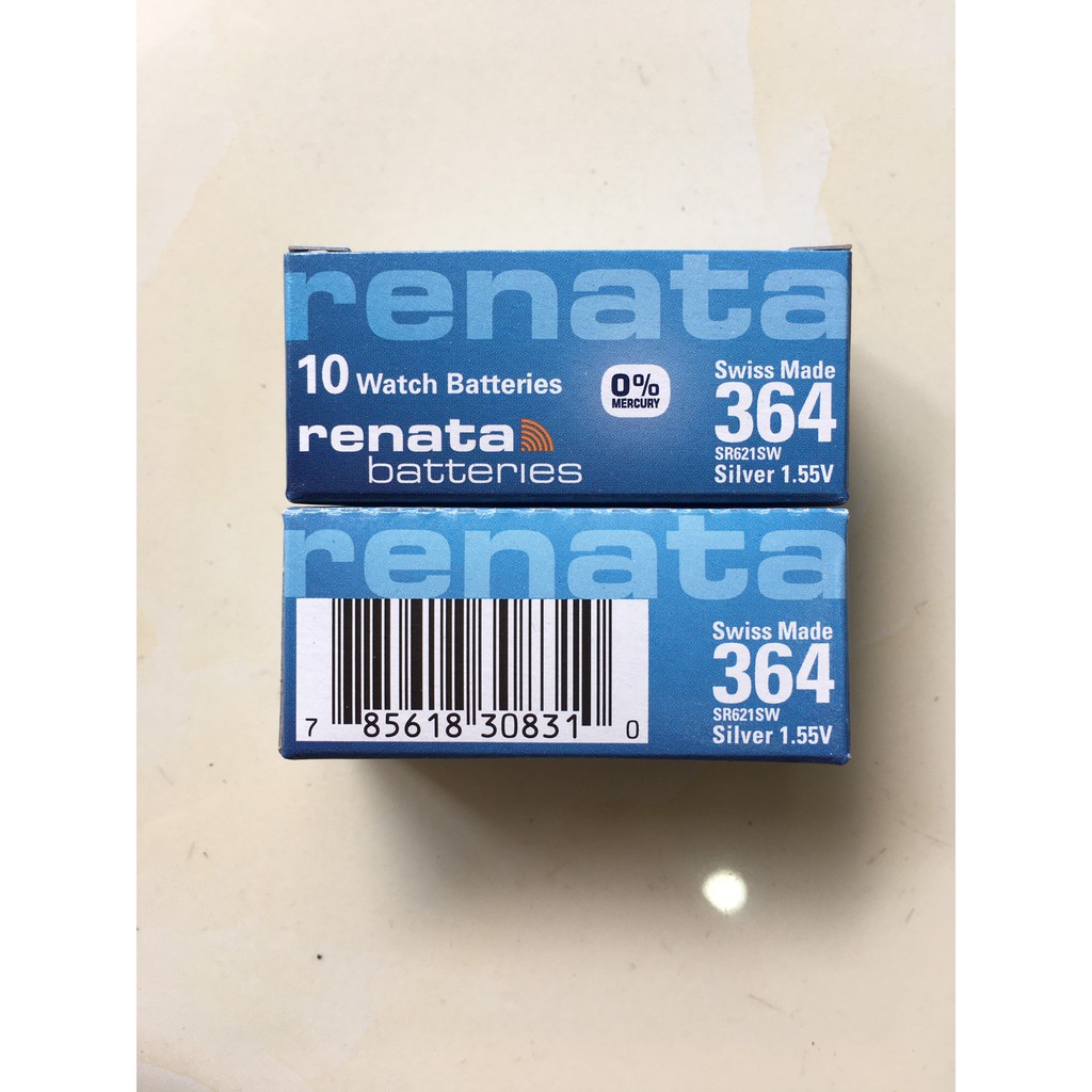 กล่อง 10 ก้อน Renata 621 SR621SW 364 LR621 SR621 164 AG1 G1 แบตเตอรี่สวิส