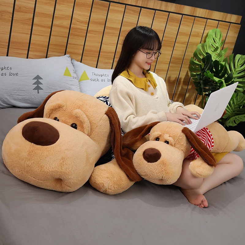 1pc 7090CM Giant Size Soft Lying Dog Plush Toys Stuffed Animal Sleep