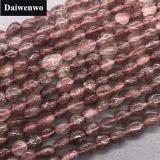 Strawberry Quartz Beads สตรอเบอร์รี่ควอตซ์ลูกปัดหินหลวมธรรมชาติกรวดรูปร่างผิดปกติ