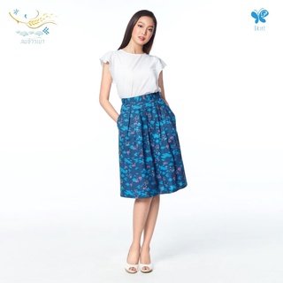 Papillon Woman Tampopo Skirt กระโปรงเอวสูงแต่งจีบ