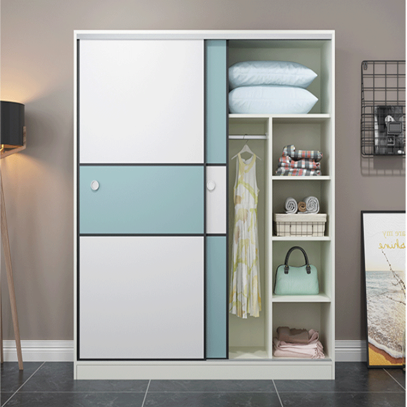 Simple Wardrobe Sliding Door Simple Modern Solid Wood Assembled Home