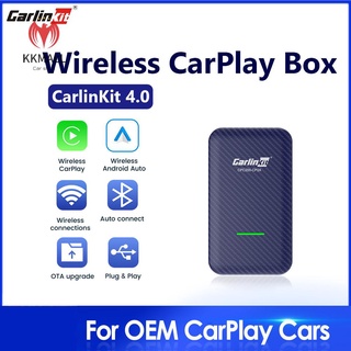 Carlinkit 4.0 กล่องอะแดปเตอร์ไร้สาย Android CarPlay ขนาดเล็ก 3.0 สําหรับอัพเกรดรถยนต์