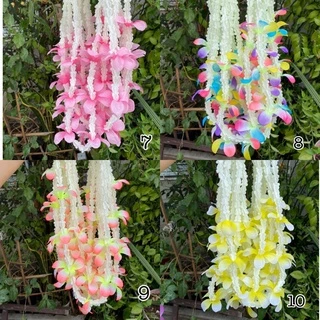พวงมาลัยฮาวาย พวงมาลัยคล้องคอลีลาวดีสีทู-โทน