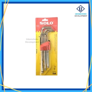 ประแจแอล SOLO 910 หัวบอลยาว 1.5-10mm (ชุด 9 ตัว)