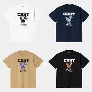 [100% Cotton] CARHARTT เสื้อยืดแขนสั้น พิมพ์ลายเป็ด แฟชั่นฤดูร้อน