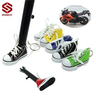 10PCS Motorcycle Side Kickstand Stand Extension Plate Mini shoes Keychain Motorcycle foot suppor Motorcycle key chain