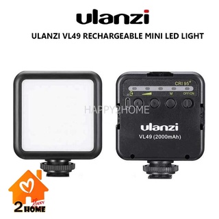 ULANZI VL49 RECHARGEABLE MINI LED LIGHT ไฟติดหัวกล้อง มาพร้อมแบตเตอรี่ในตัว ประกัน 7 วัน