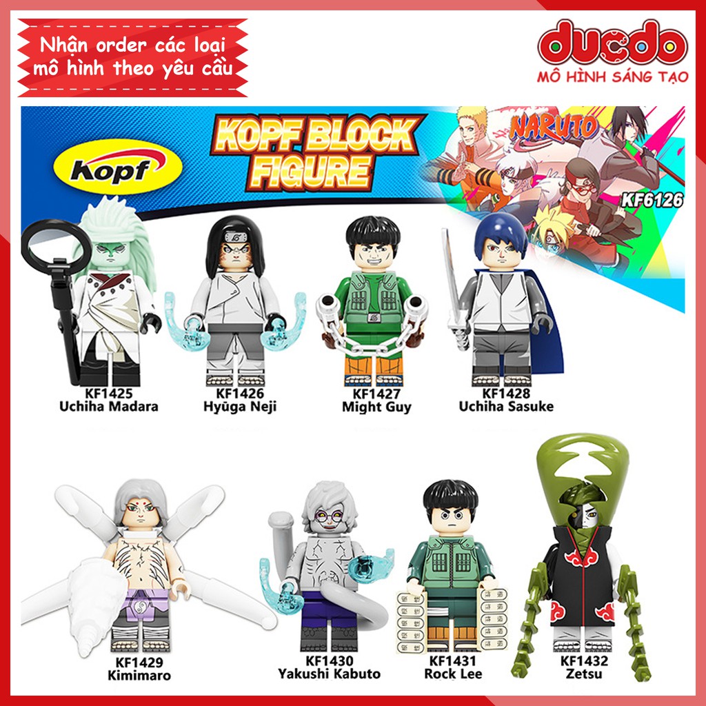 Minifigures of Naruto Madara Kikimaro Kabuto ตัวละคร - Kopf KF6126 Mini Model Puzzle Assembly Toy