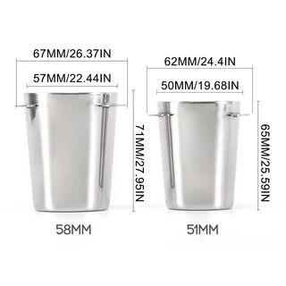 ถ้วยโดสกาแฟ สแตนเลส 304 Dosing cup รองผงกาแฟ จากเรื่องบด สำหรับด้ามชง 51/58mm NVUL
