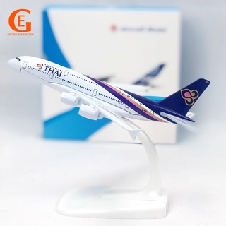 โมเดลเครื่องบินของเล่น Airbus 380 Airways Diecast Airlines 16 ซม.