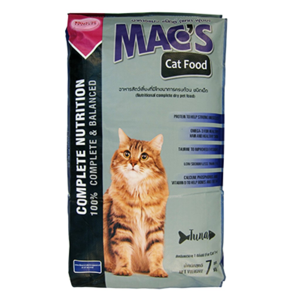 [ส่งฟรี]Mac's แม็กซ์ แคท อาหารแมว (7 กิโลกรัม/กระสอบ)