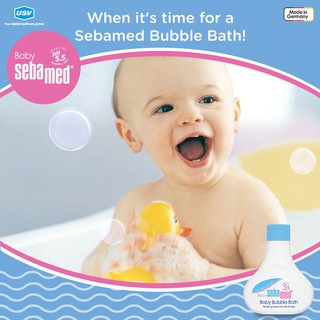 ** หมดอายุ08/21** Sebamed baby bubble bath 200 ml ซีบาเมด เบบี้ บับเบิ้ล บาธ ครีมอาบน้ำ สำหรับทารก และเด็ก