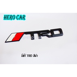 โลโก้ LOGO TRD โลหะ สีดำ ติดท้ายรถยนต์​ ​TOYOTA ได้ทุกรุ่น