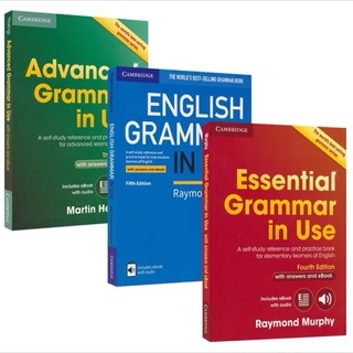 ☃Cambridge Grammar Book Grammar in use English ต้นฉบับพร้อมคำตอบ คุณภาพสูง กระดาษคุณภาพสูง HD