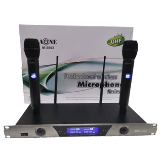 LXJ ไมโครโฟนไร้สาย/ไมค์ลอยคู่ UHF ประชุม ร้องเพลง พูด WIRELESS Microphone รุ่น A  ONE M  2002