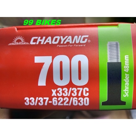 ยางในจักรยาน 700x33/37 [622/630] AV48 FV60 CHAOYANG จุ๊บใหญ่ ไฮบริจ ทัวริ่ง เสือหมอบ Bicycle Inter tube คุณภาพดี