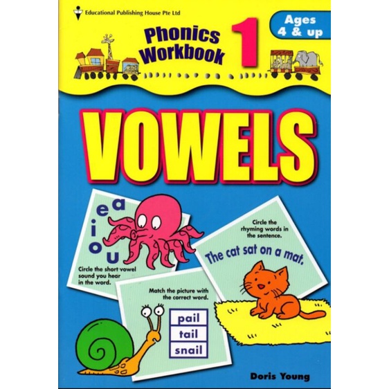 สมุดงาน Phonics Vowels / คอนสันต์ / เบลนด์