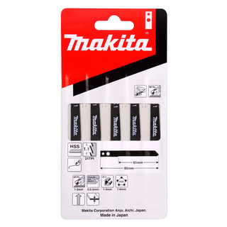 ถูกที่สุด✅  MAKITA ใบเลื่อยจิ๊กซอว์ตัดเหล็ก รุ่น NO.3 (5 ใบ/แพ็ค) สีดำ Saws &amp; Cutters