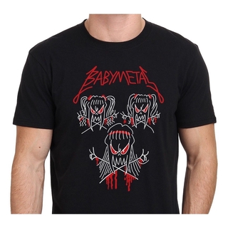 เสื้อยืดผ้าฝ้ายพิมพ์ลายขายดี Babymetal ทัวร์วงคอกลมแขนสั้นเสื้อยืด $4&gt;