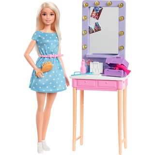 Barbie Big City, Big Dreams Barbie "Malibu" Roberts &amp; Dressing Room ตุ๊กตาบาร์บี้ มาลิบู และโต๊ะเครื่องแป้ง รุ่น GYG39