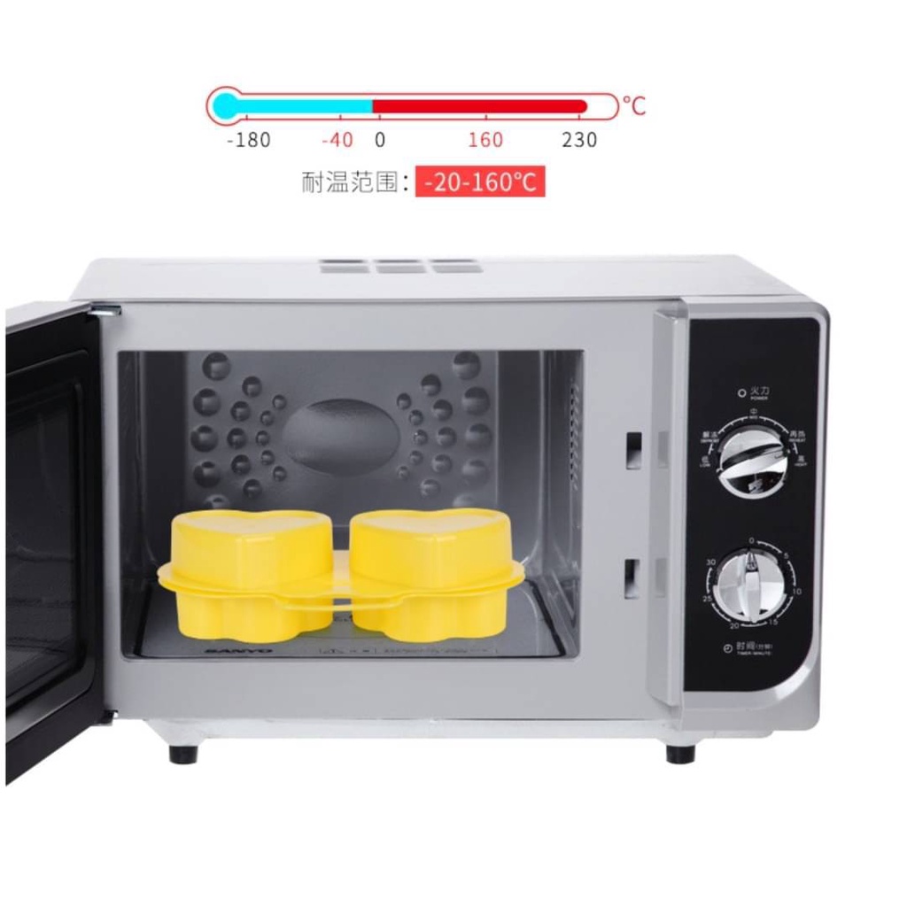 ไข่ดาวไมโครเวฟ ที่ทำไข่ดาวน้ำไมโครเวฟ  กล่องเวฟไข่ดาว ชุดอุ่นไข่ดาวไม่โครเวฟ ไข่ดาวรูปดาว ไข่ดาวรูปหัวใจ - รูปที่ 4