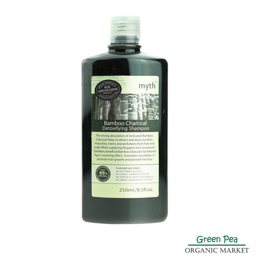 myth แชมพูถ่านไม้ไผ่ 250ml. Bamboo Charcoal Detox Shampoo