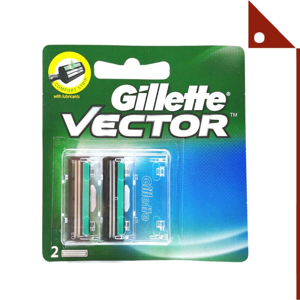 Gillette : GILVT-2* ใบมีดโกน Vector BLADES Cartridges 2 Count