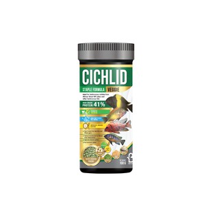 BOOST CICHILD VIGGIE อาหารสำหรับปลาหมอสีกลุ่มกินพืช 100กรัม (ขวดสีเขียว)