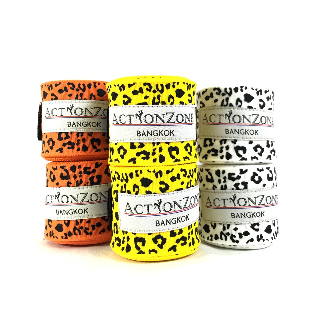 Muay Thai Handwraps leopard series ผ้าพันมือลายเสือดาว (ราคาต่อคู่)