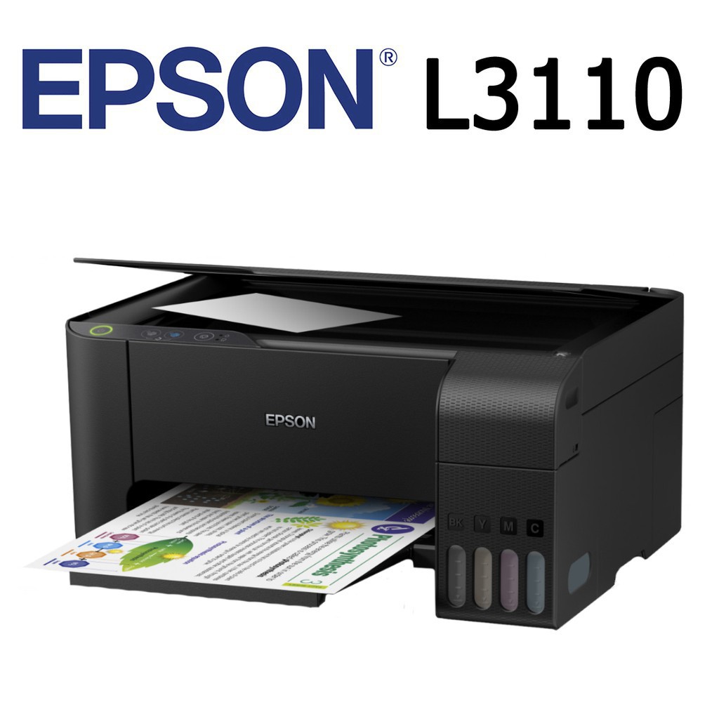Epson L3110InkTank(พิมพ์,สแกน,ถ่ายเอกสาร)ร้านจะเติมหมึกพรีเมี่ยมเกรด Aให้ไปเลยครับ(จำกัด1เครื่องต่อ1คำสั่งชื้อ)พร้อมใช้