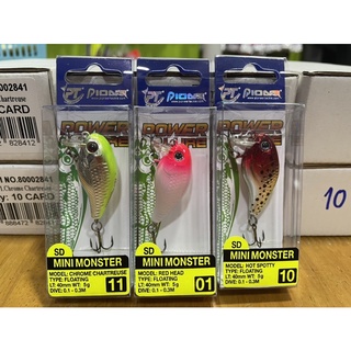 💥โปรแรงๆๆ💥 PIONEER POWER LURE #MINI MONSTER SD40mm เหยื่อปลอม ดำตื้น เหมาะสำหรับปลาช่อน ปลากะสูบ