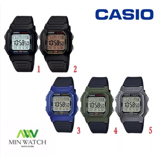 Casio นาฬิกาข้อมือDigital ทรงสปอร์ต แบตเตอรี่10 ปีสายยางกันน้ำ 100m  รุ่น W-800H/.AEQ-110W จากร้าน henghengwatch