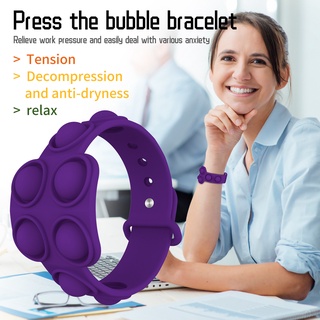 ของเล่น Pop It Watch Watch Band Puzzle Decompression Fidget ซิลิโคนสําหรับเล่นคลายเครียด