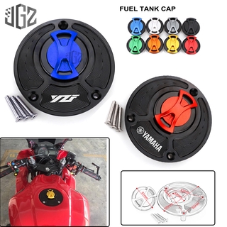 ฝาครอบถังน้ํามันเชื้อเพลิงสําหรับ Yamaha Yzf R1 R3 R6 R15 R25 V-MAX MT-07 FZ-09 FAZER FZ1 FZ6 Motorcycle Fuel Gas Cap Tank Keyless Twist Off  Fuel Oil Tank Cap Cover Decorate Guard Protector  ฝาถังน้ำมันแต่ง