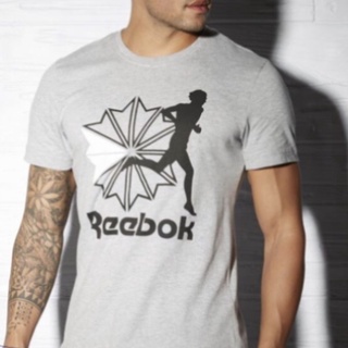 Reebok เสื้อยืดแขนสั้น ผ้าฝ้าย พิมพ์ลาย David สไตล์คลาสสิก อเมริกัน สําหรับผู้ชายS-5XL