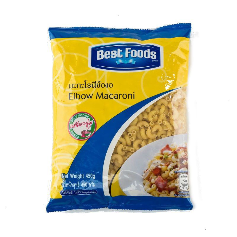 เบสท์ฟู้ดส์ มักกะโรนีข้องอ 450 กรัม Best Foods Macaroni Elbow 450 grams