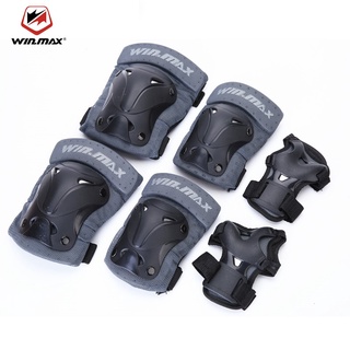 WINMAX 6 ชิ้น / ชุด ชุดสเก็ตบอร์ดสำหรับผู้ใหญ่และชุดป้องกันจ…