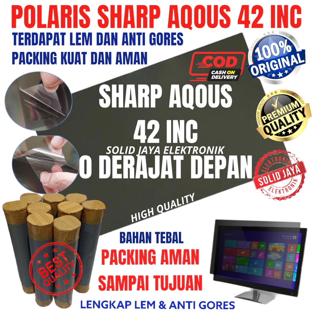 POLARISE Screen TV LCD LED SHARP AQOUS 42 INC 0 DEGREE พลาสติกผู้สูงอายุ 42 นิ้ว นิ้วหน้าจอหน้าจอ 42