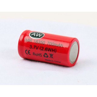 แบตเตอรี่ ถ่านชาร์จ IMR 3.7V 18350 700MAH Battery แพค 1 ก้อน