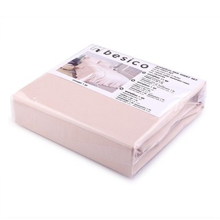 ราคาพิเศษ!! B&amp;K ชุดผ้าปูที่นอน 3.5 ฟุต 3 ชิ้น สีครีม BESICO Bed Sheet Set 3.5 FT 3 PCS Cream Color