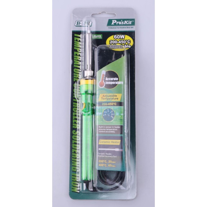 PRO'S KIT   SI-131G หัวแร้งปรับอุณหภูมิ 200-450c ไส้เซรามิค คุณภาพดี แบรนด์ไต้หวัน ทนทาน ร้อนเร็วภาย