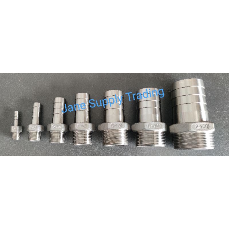 หางไหลสแตนเลส 304 1/4" - 1"