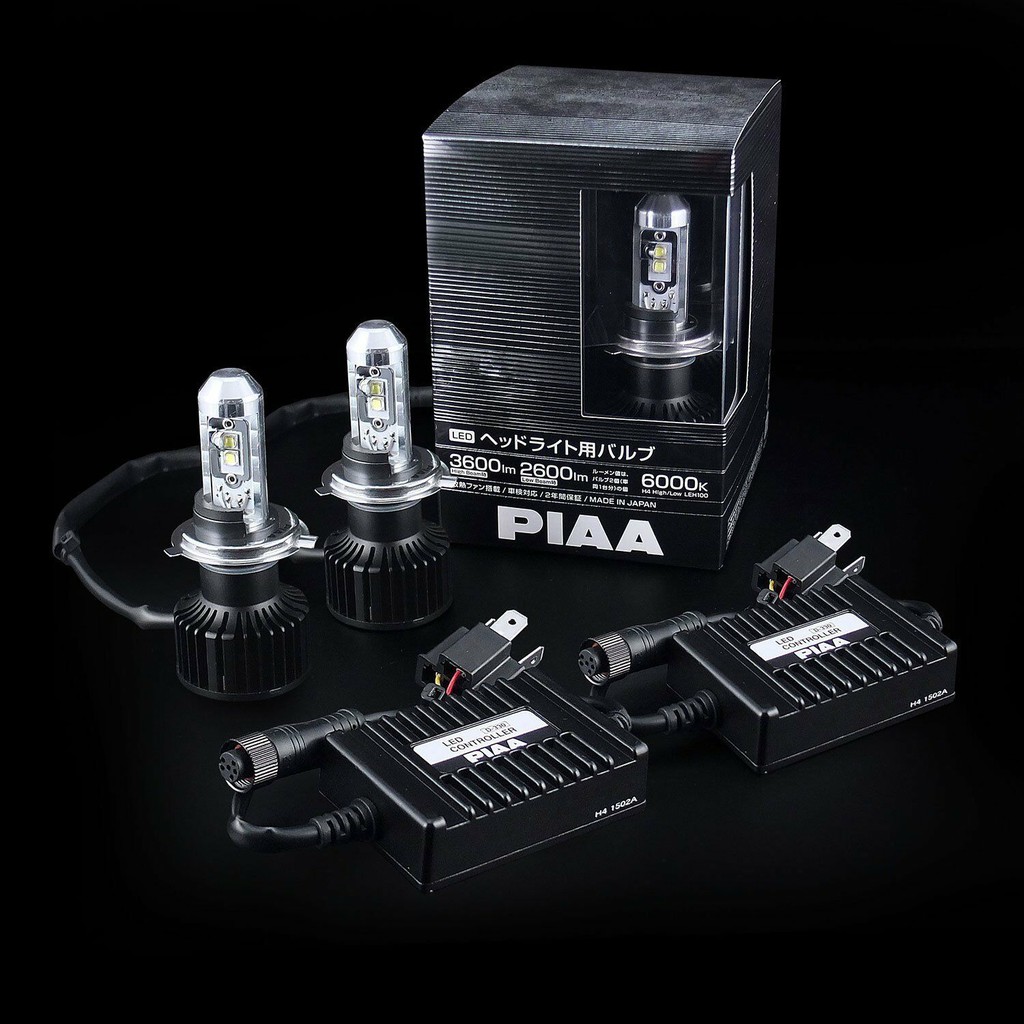 PIAA LEH100 LED H4 หลอดไฟหน้า 6000k 3600lm