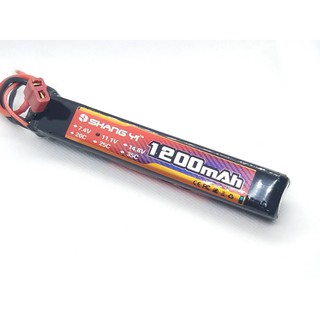 Airsoft Bbgun แบต ลิโพ  Shang yi 1100mah 2s /  1200mah 3S 11.1V 20C ปลั๊กดีน1